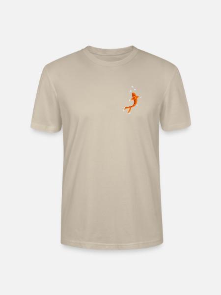 Wasserfarbener Koi im Sprudelflug - Stanley/Stella Unisex Bio-T-Shirt CRAFTER - Beige