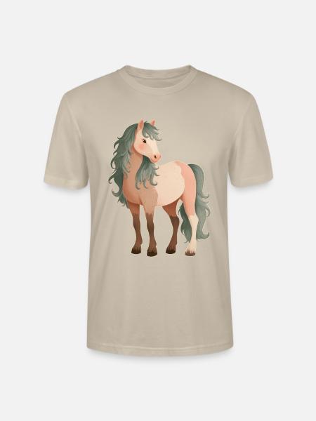 Niedliches Pony Pferd - Stanley/Stella Unisex Bio-T-Shirt CRAFTER - Beige