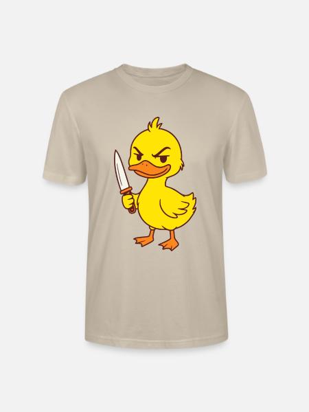 Baby Ente mit Messer - Stanley/Stella Unisex Bio-T-Shirt CRAFTER - Beige