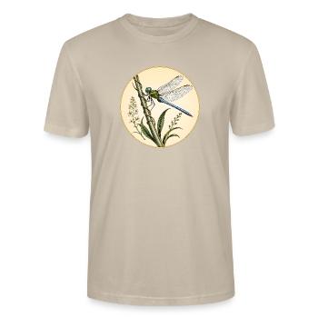 Libellen-Kaiser Anax Imperator - Stanley/Stella Unisex Bio-T-Shirt CRAFTER - Beige - Vorne - AI Model Male 185 light (185cm) & AI Model Female 180 light (180cm)