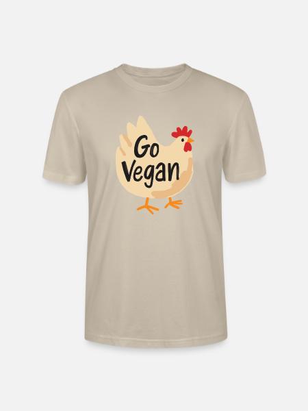 Go Vegan Cute Chicken - Stanley/Stella Unisex Bio-T-Shirt CRAFTER - Beige