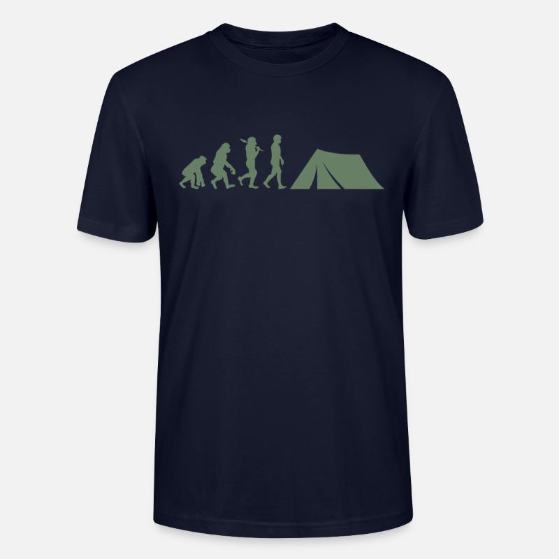 Zelten Evolution Camping - Stanley/Stella Unisex Bio-T-Shirt CRAFTER - Navy