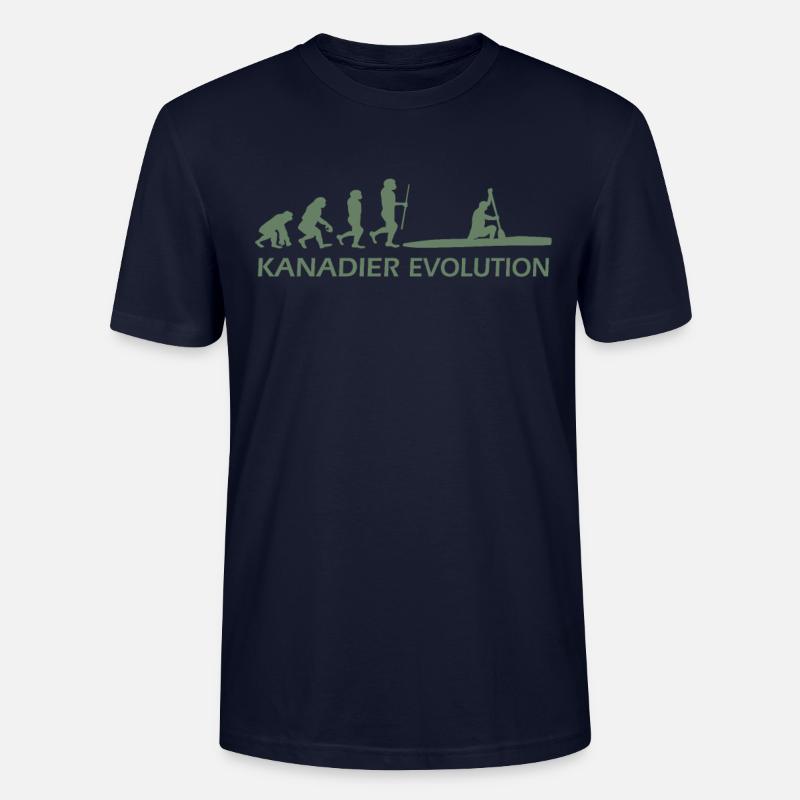 Kanadier Evolution Shirt mit Schrift - Stanley/Stella Unisex Bio-T-Shirt CRAFTER - Navy