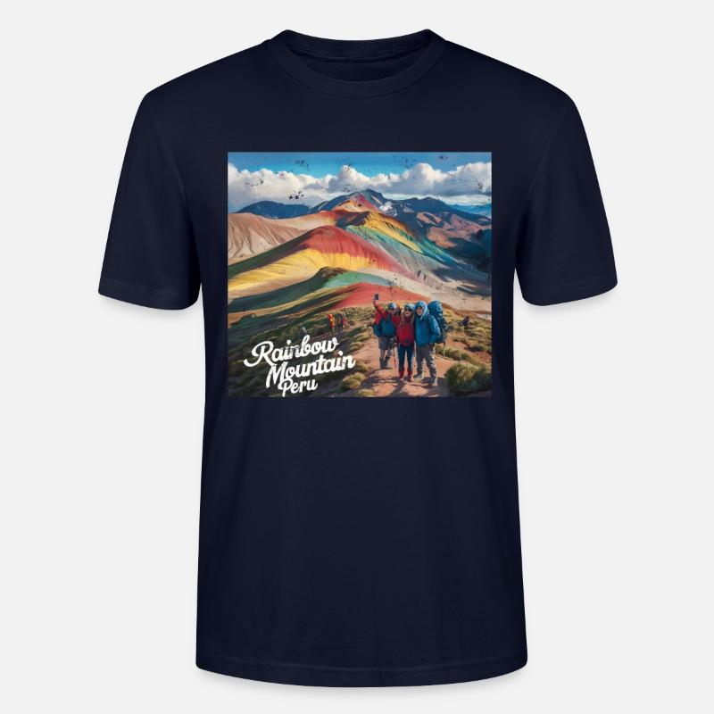 Rainbow Mountain Peru - Stanley/Stella Unisex Bio-T-Shirt CRAFTER - Navy