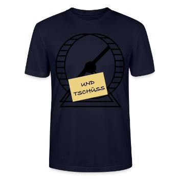 Und Tschüss - Stanley/Stella Unisex Bio-T-Shirt CRAFTER - Navy - Vorne - Alina (178cm) & Michal (187cm)