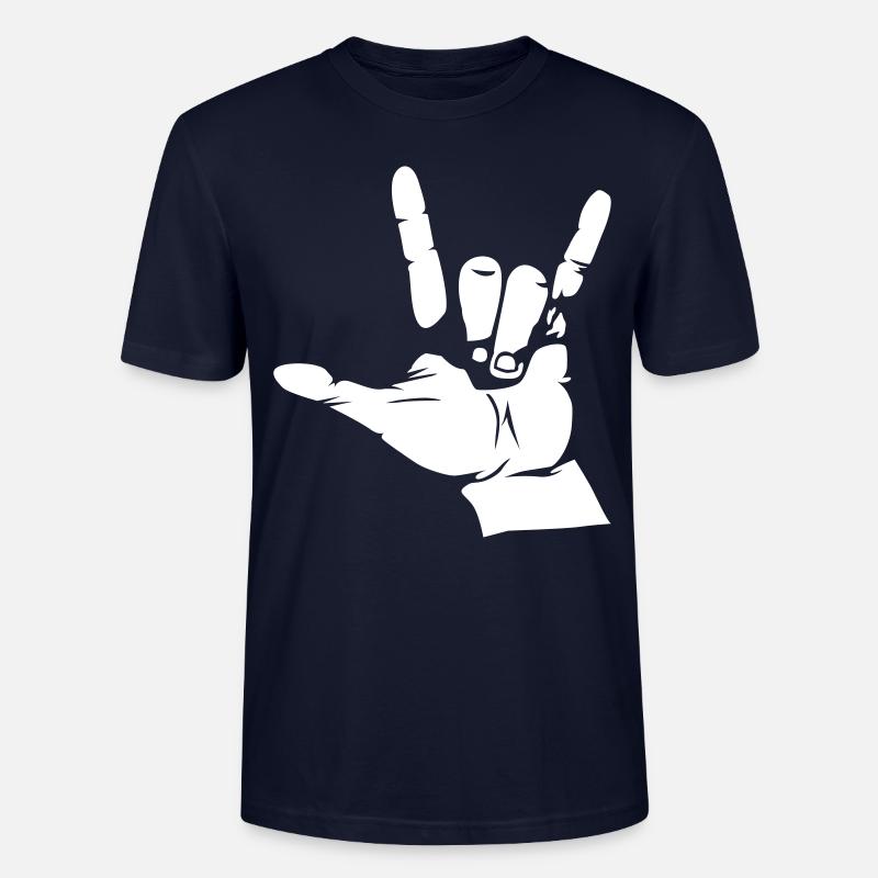Rock Hand - Stanley/Stella Unisex Bio-T-Shirt CRAFTER - Navy
