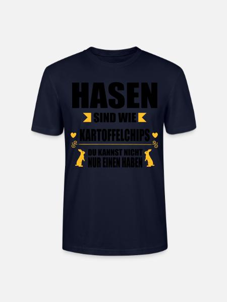 Hasen sind wie Chips - Stanley/Stella Unisex Bio-T-Shirt CRAFTER - Navy