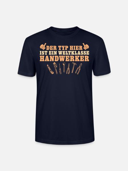 Heimwerker Mann Weltklasse Handwerker - Stanley/Stella Unisex Bio-T-Shirt CRAFTER - Navy