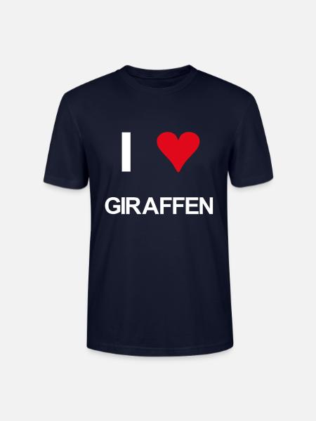 I love Giraffen - Stanley/Stella Unisex Bio-T-Shirt CRAFTER - Navy