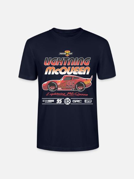 Cars Seitenprofil Lightning McQueen - Stanley/Stella Unisex Bio-T-Shirt CRAFTER - Navy