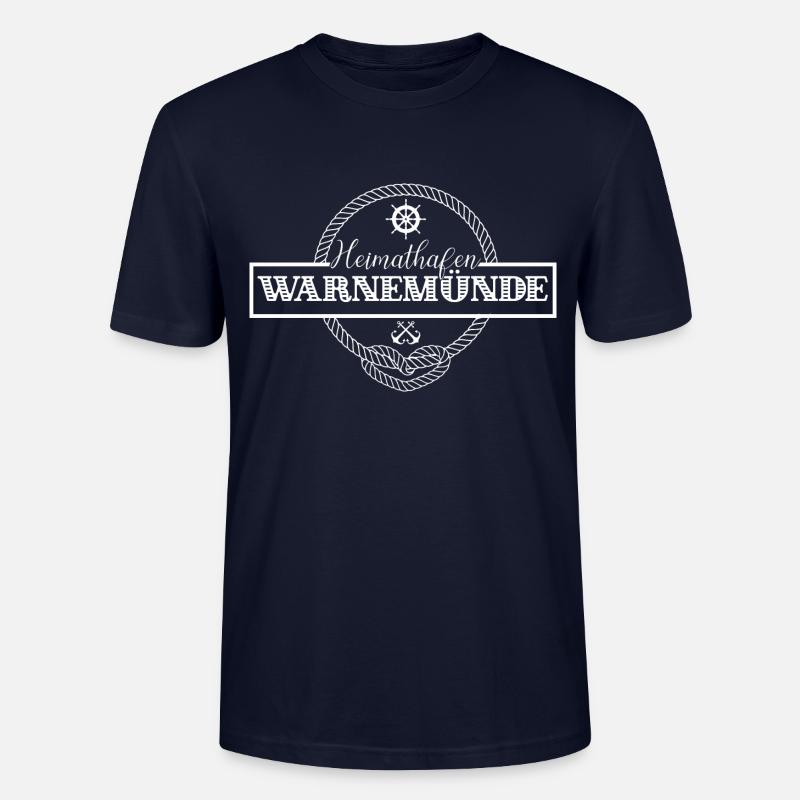 Heimathafen Warnemünde - Stanley/Stella Unisex Bio-T-Shirt CRAFTER - Navy