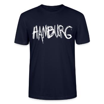 Hamburg - Stanley/Stella Unisex Bio-T-Shirt CRAFTER - Navy - Vorne - Alina (178cm) & Michal (187cm)