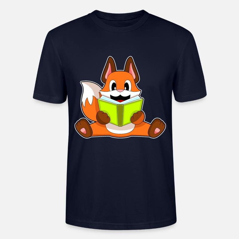 Livre de lecture Fox - T-shirt bio CRAFTER Stanley Stella Unisexe - marine