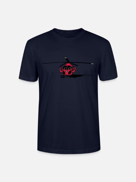 Land , helicopter - Stanley/Stella CRAFTER Unisex Organic T-Shirt - navy