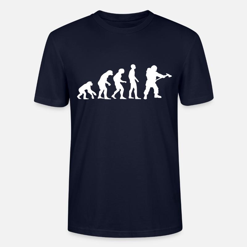 evolution pompier - T-shirt bio CRAFTER Stanley Stella Unisexe - marine