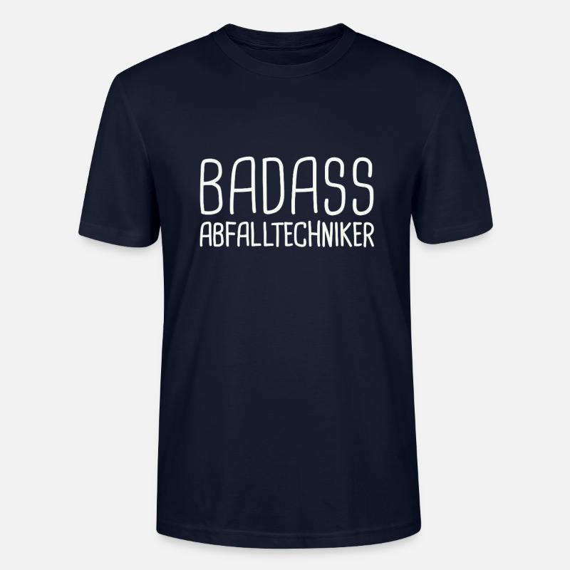 Abfalltechniker Badass - Stanley/Stella Unisex Bio-T-Shirt CRAFTER - Navy