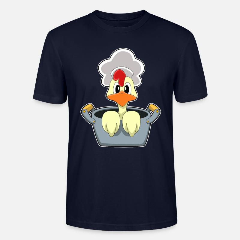Poulet avec marmite - T-shirt bio CRAFTER Stanley Stella Unisexe - marine