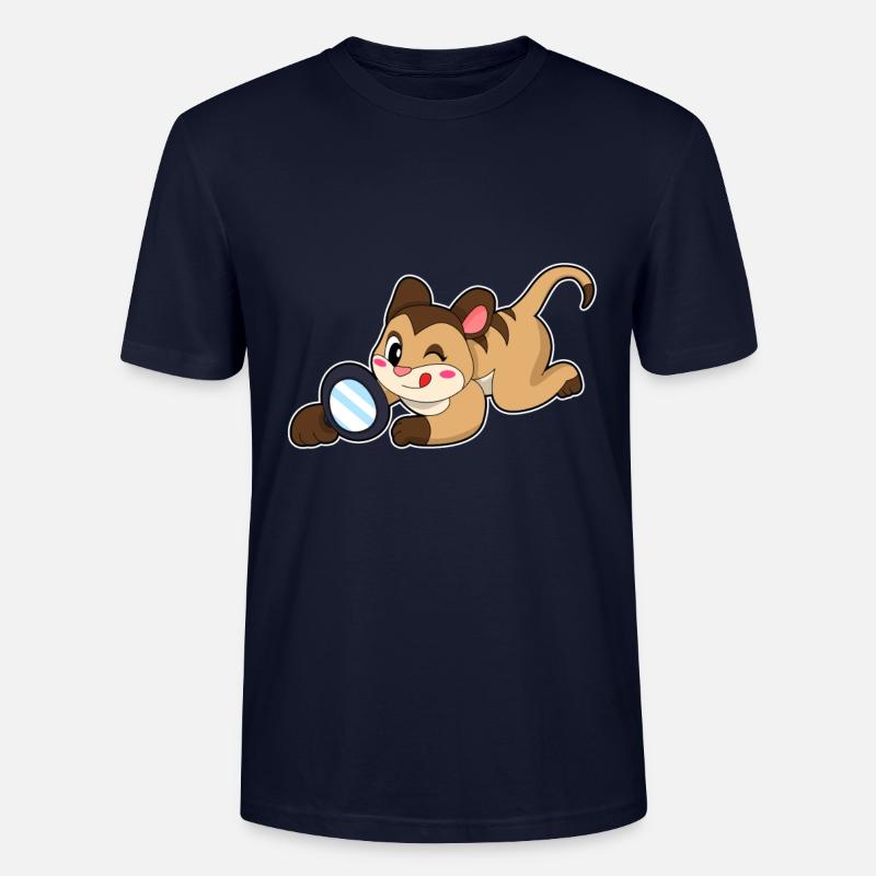 Suricates avec loupe - T-shirt bio CRAFTER Stanley Stella Unisexe - marine