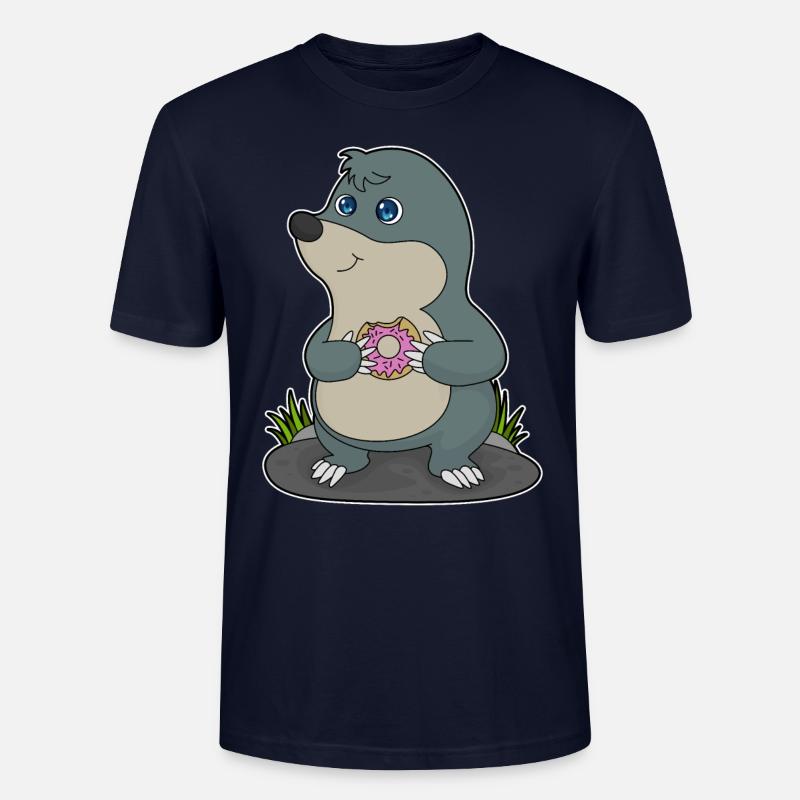 Maulwurf mit Donut - Stanley/Stella Unisex Bio-T-Shirt CRAFTER - Navy