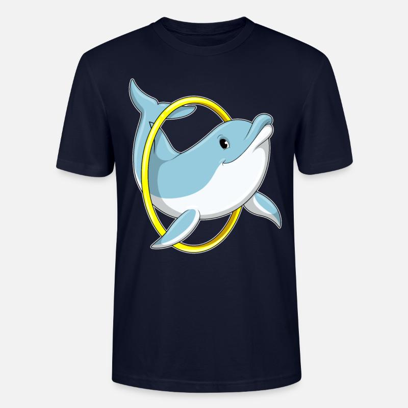 Delfin mit Ring - Stanley/Stella Unisex Bio-T-Shirt CRAFTER - Navy