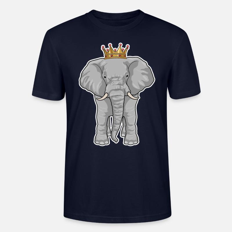 Couronne du roi éléphant - T-shirt bio CRAFTER Stanley Stella Unisexe - marine