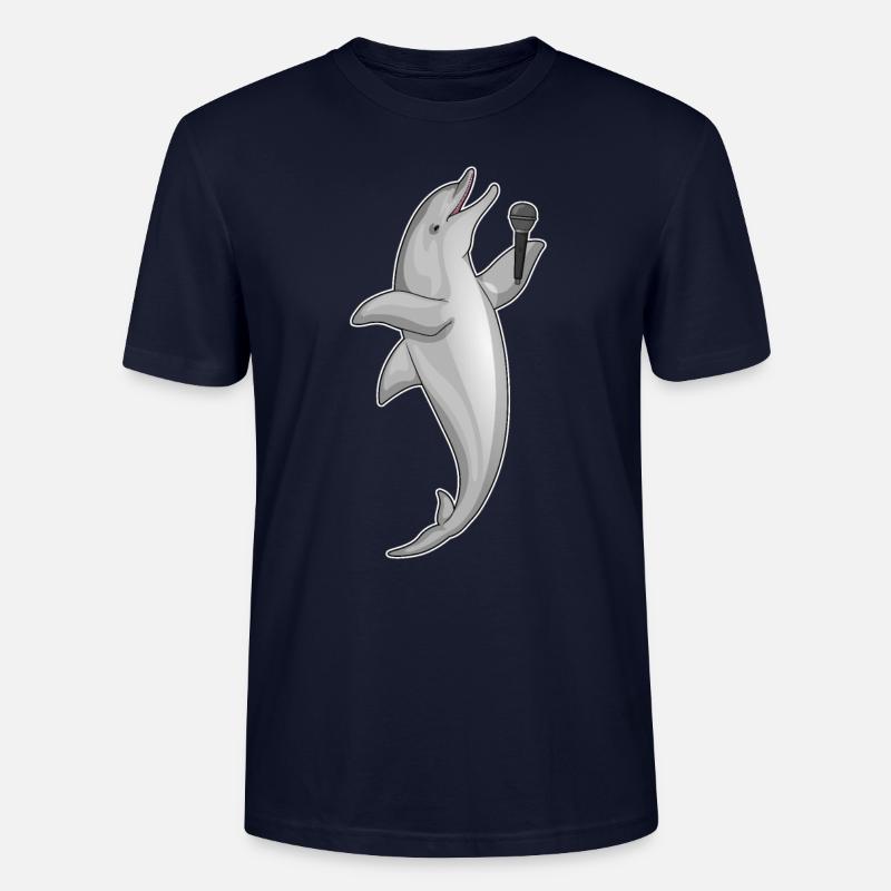 Delfin Singer Microphone - T-shirt bio CRAFTER Stanley Stella Unisexe - marine