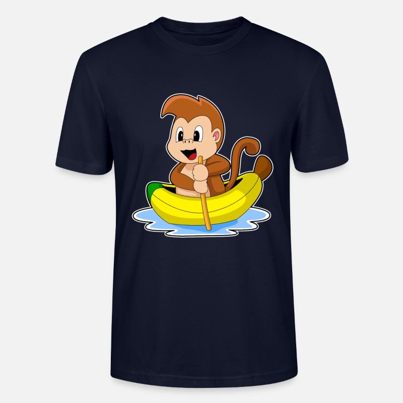 Affe Banane Boot - Stanley/Stella Unisex Bio-T-Shirt CRAFTER - Navy