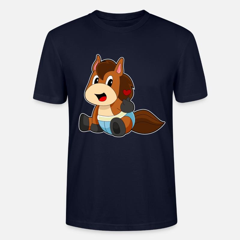 Bébé cheval - T-shirt bio CRAFTER Stanley Stella Unisexe - marine