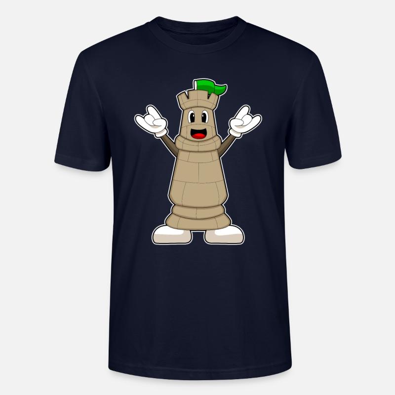 Pièce d’échecs Tour d’échecs - T-shirt bio CRAFTER Stanley Stella Unisexe - marine