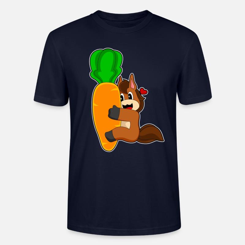 Carotte à cheval - T-shirt bio CRAFTER Stanley Stella Unisexe - marine