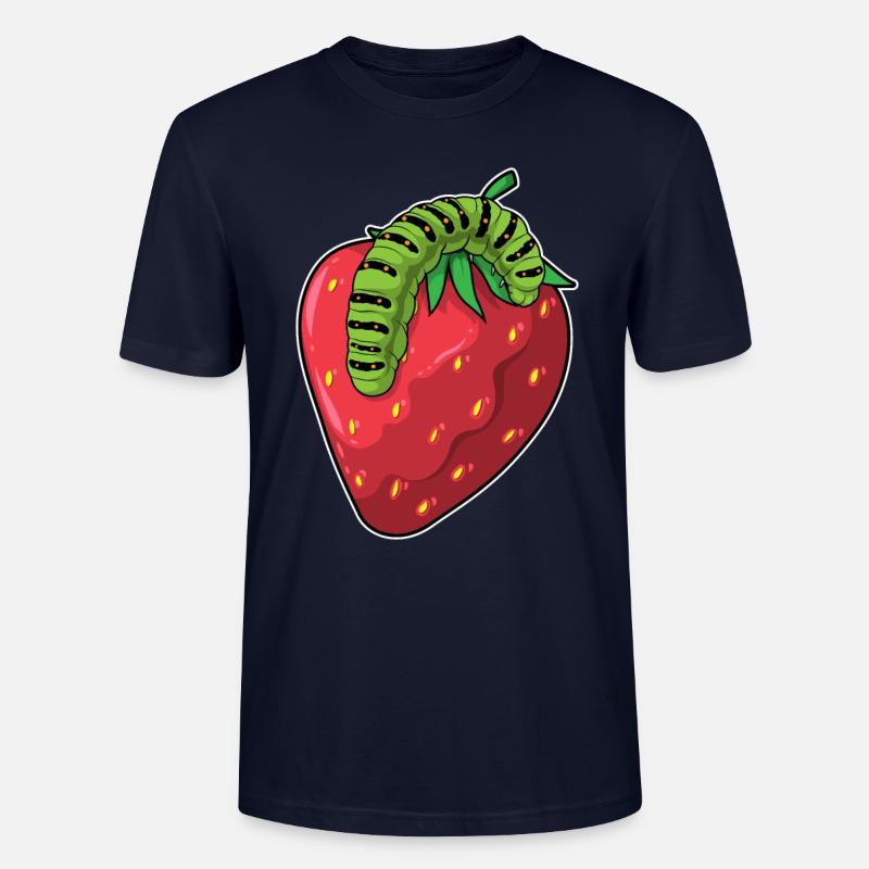 Fraise chenille - T-shirt bio CRAFTER Stanley Stella Unisexe - marine