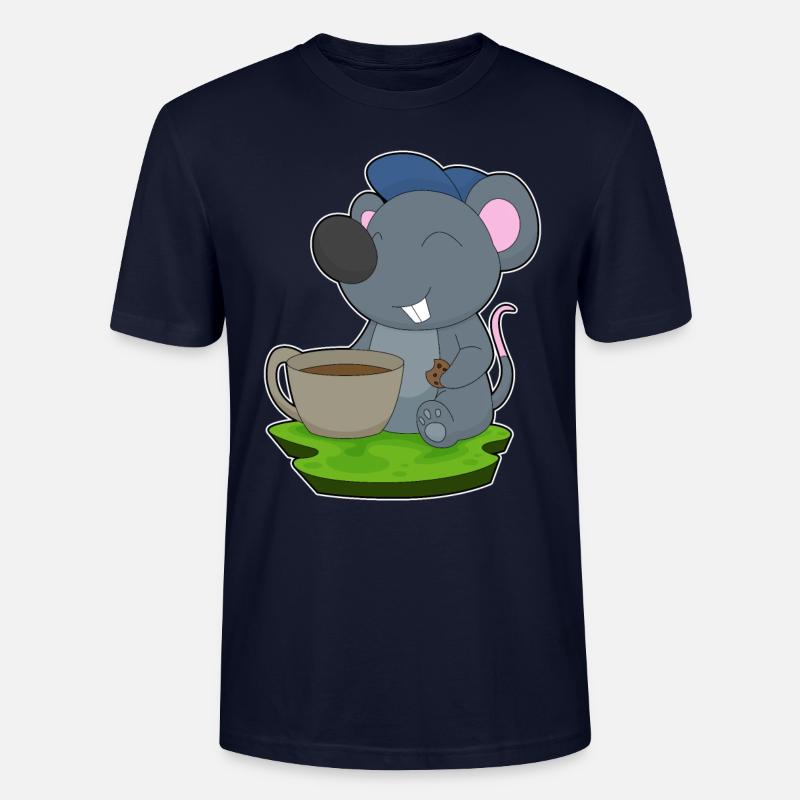 Maus Kaffee Tasse - Stanley/Stella Unisex Bio-T-Shirt CRAFTER - Navy