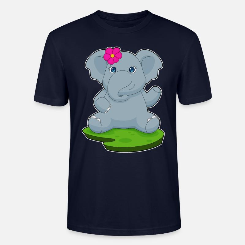 Fleur d’éléphant - T-shirt bio CRAFTER Stanley Stella Unisexe - marine