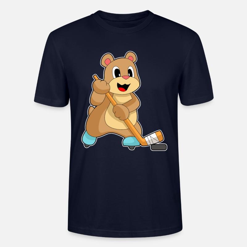 Bär Eishockey Eishockeyschläger - Stanley/Stella Unisex Bio-T-Shirt CRAFTER - Navy