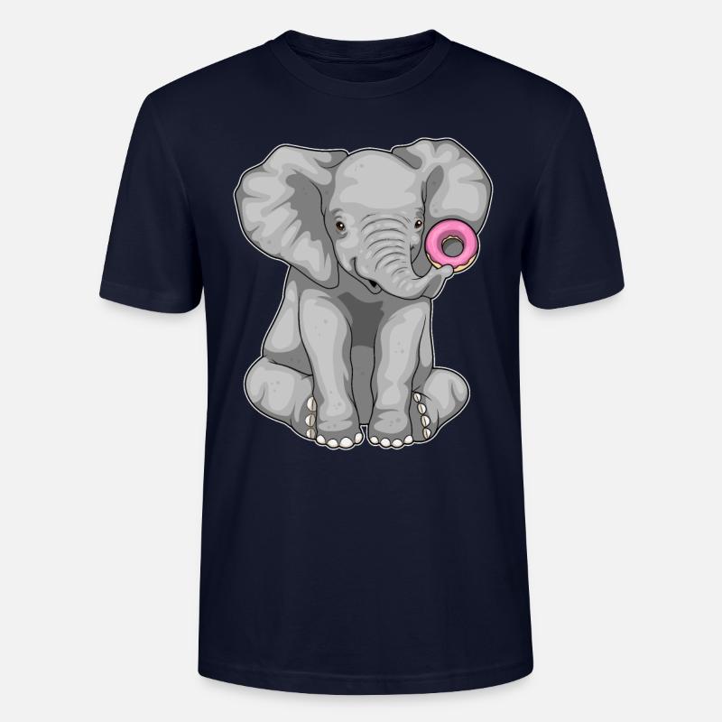 Beignet éléphant - T-shirt bio CRAFTER Stanley Stella Unisexe - marine