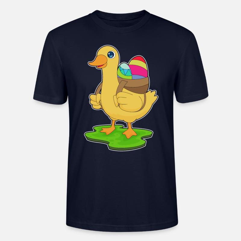 Duck Easter Easter Eggs - Stanley/Stella CRAFTER Unisex Organic T-Shirt - navy