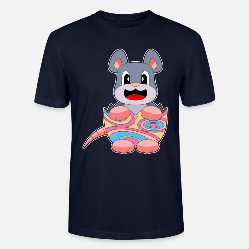 Mouse Easter Easter Egg - Stanley/Stella CRAFTER Unisex Organic T-Shirt - navy