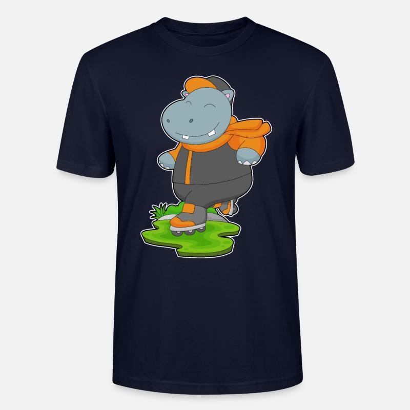 Nilpferd Inline skating Rollschuhe - Stanley/Stella Unisex Bio-T-Shirt CRAFTER - Navy