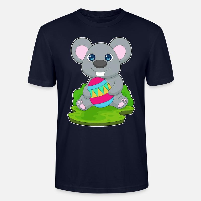 Mouse Easter Easter Egg - Stanley/Stella CRAFTER Unisex Organic T-Shirt - navy