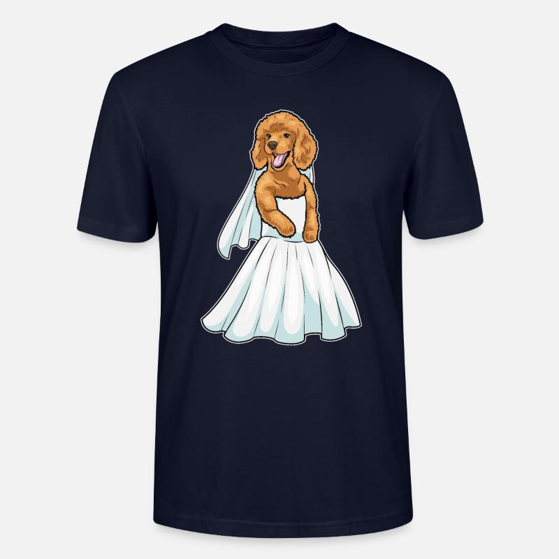Caniche Robe de mariée Mariage - T-shirt bio CRAFTER Stanley Stella Unisexe - marine