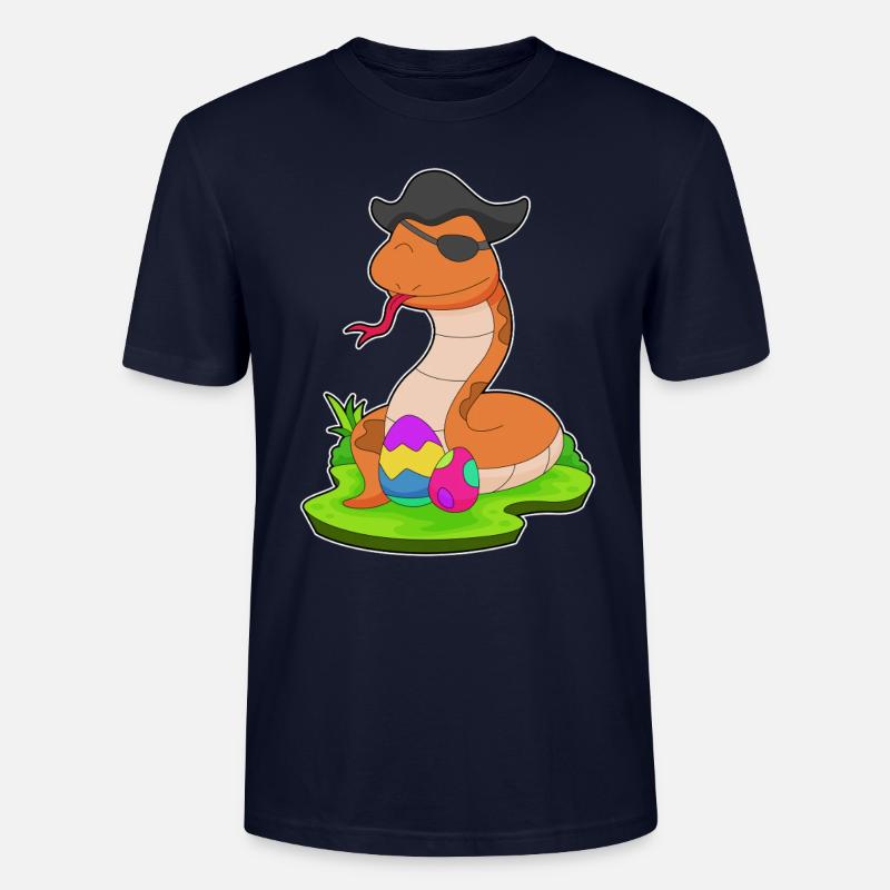 Snake Easter Pirate - Stanley/Stella CRAFTER Unisex Organic T-Shirt - navy