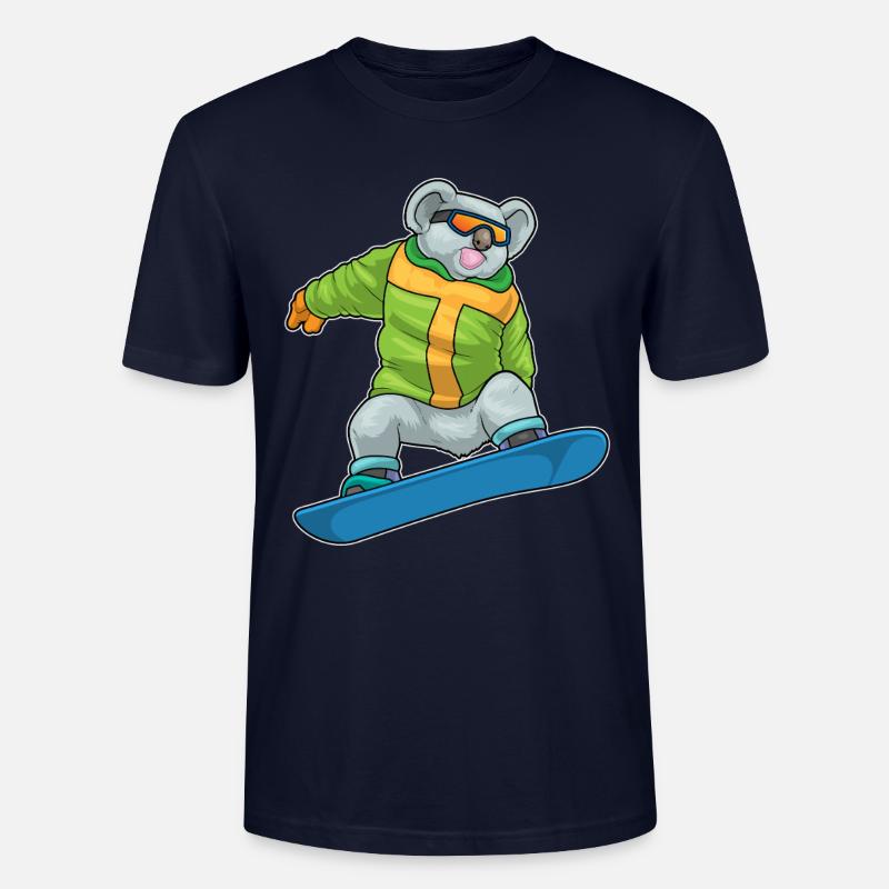 Koala Snowboarder Snowboard - T-shirt bio CRAFTER Stanley Stella Unisexe - marine