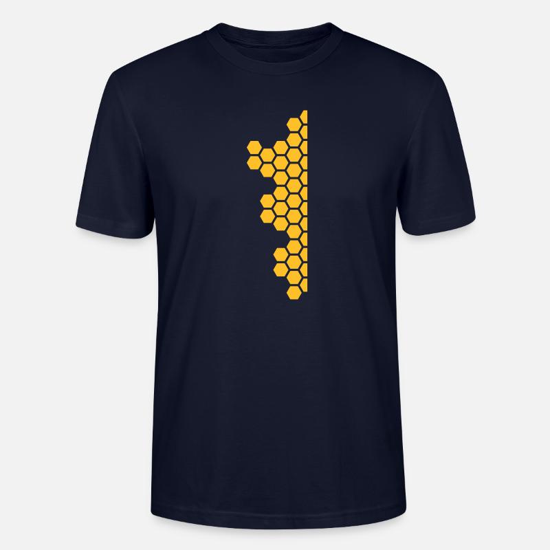 Honeycombs Pattern - T-shirt bio CRAFTER Stanley Stella Unisexe - marine