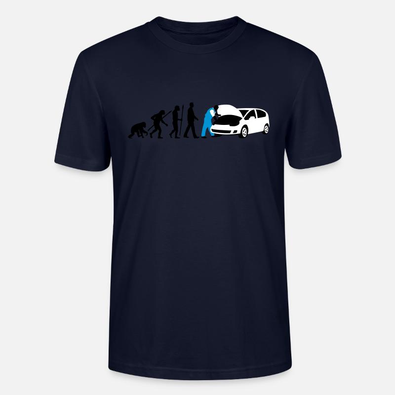 evolution_kfz_mechaniker_122013_b_3c - Stanley/Stella Unisex Bio-T-Shirt CRAFTER - Navy