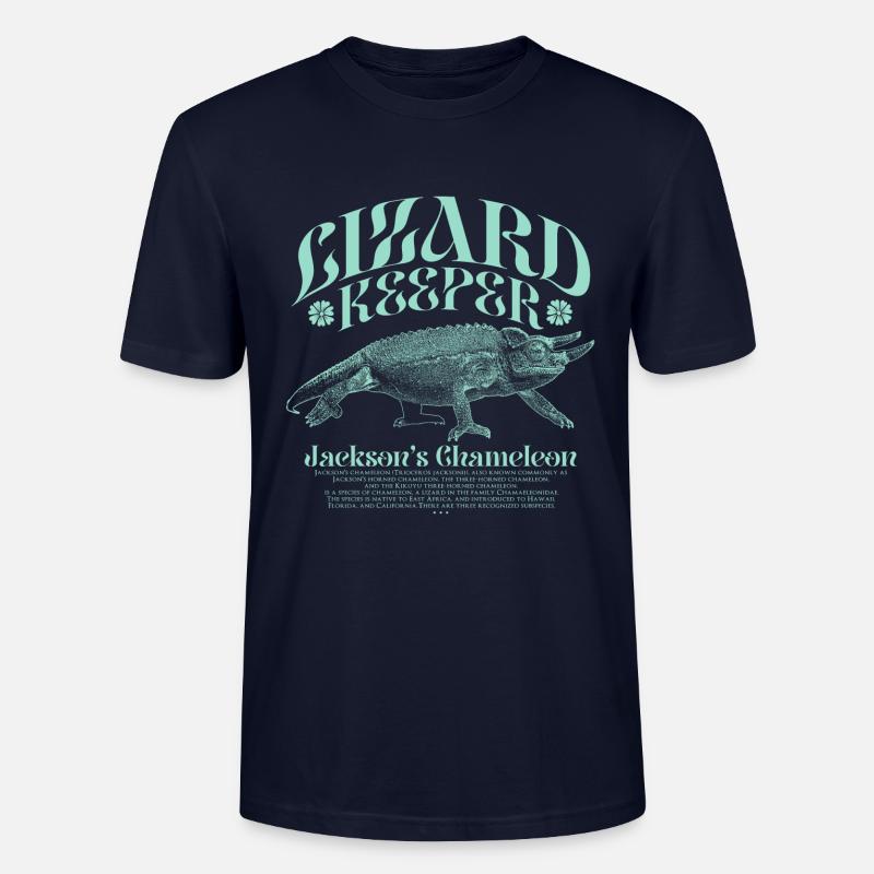 Jackson's Chamäleon Echsenhalter - Stanley/Stella Unisex Bio-T-Shirt CRAFTER - Navy