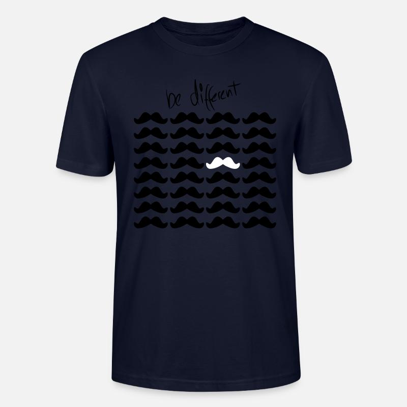 Mustache Moustache "be different" 2c - Stanley/Stella Unisex Bio-T-Shirt CRAFTER - Navy
