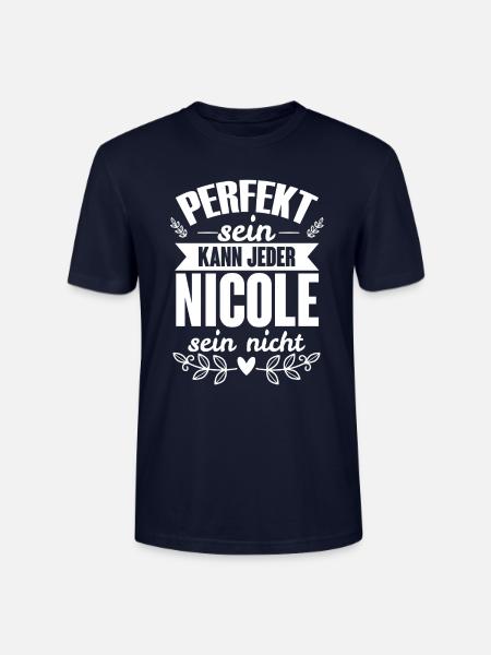 Nicole - Perfekt Sein Kann Jeder Nicole Nicht - Stanley/Stella Unisex Bio-T-Shirt CRAFTER - Navy