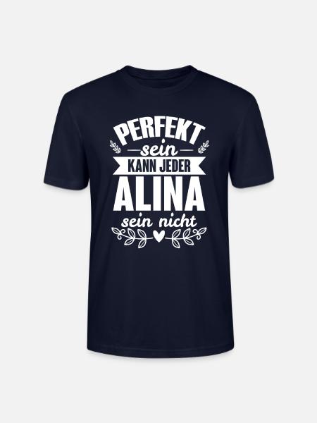 Alina - Perfekt Sein Kann Jeder Alina Sein Nicht - Stanley/Stella Unisex Bio-T-Shirt CRAFTER - Navy