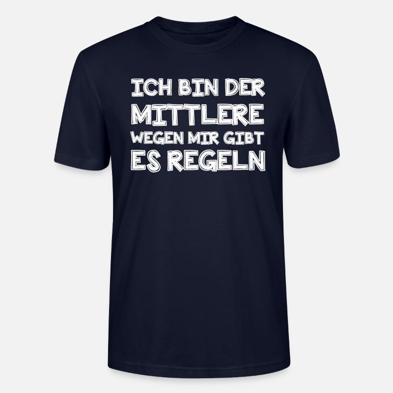 Ich bin der Mittlere - Stanley/Stella Unisex Bio-T-Shirt CRAFTER - Navy
