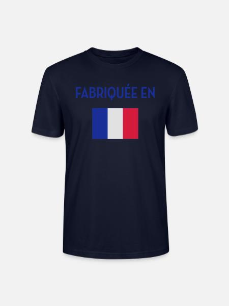 France / Français / Française / Bébé / Naissance - Stanley/Stella CRAFTER Unisex Organic T-Shirt - navy
